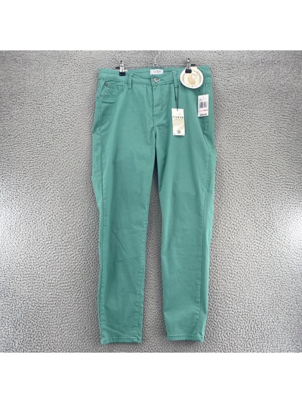 Curve Appeal Jeans Womens 10 Beryl Green Minimalist Jegging Slimming Pockets NWT